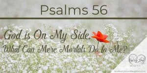 Psalms 56 - God is On My Side, What Can Mere Mortals Do To Me