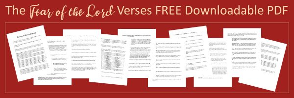 The Fear of the Lord Verses FREE Downloadable PDF