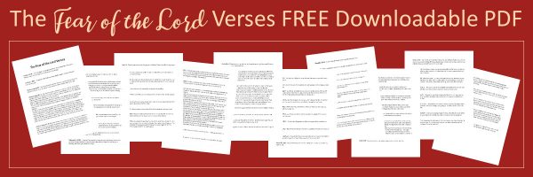 Fear of the Lord Verses Downloadable PDF Promo