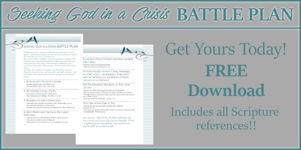 Seeking God in a Crisis Battle Plan Promotion Graphic