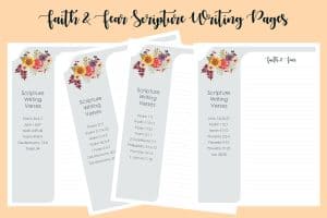 Faith and Fear Scripture Writing Pages
